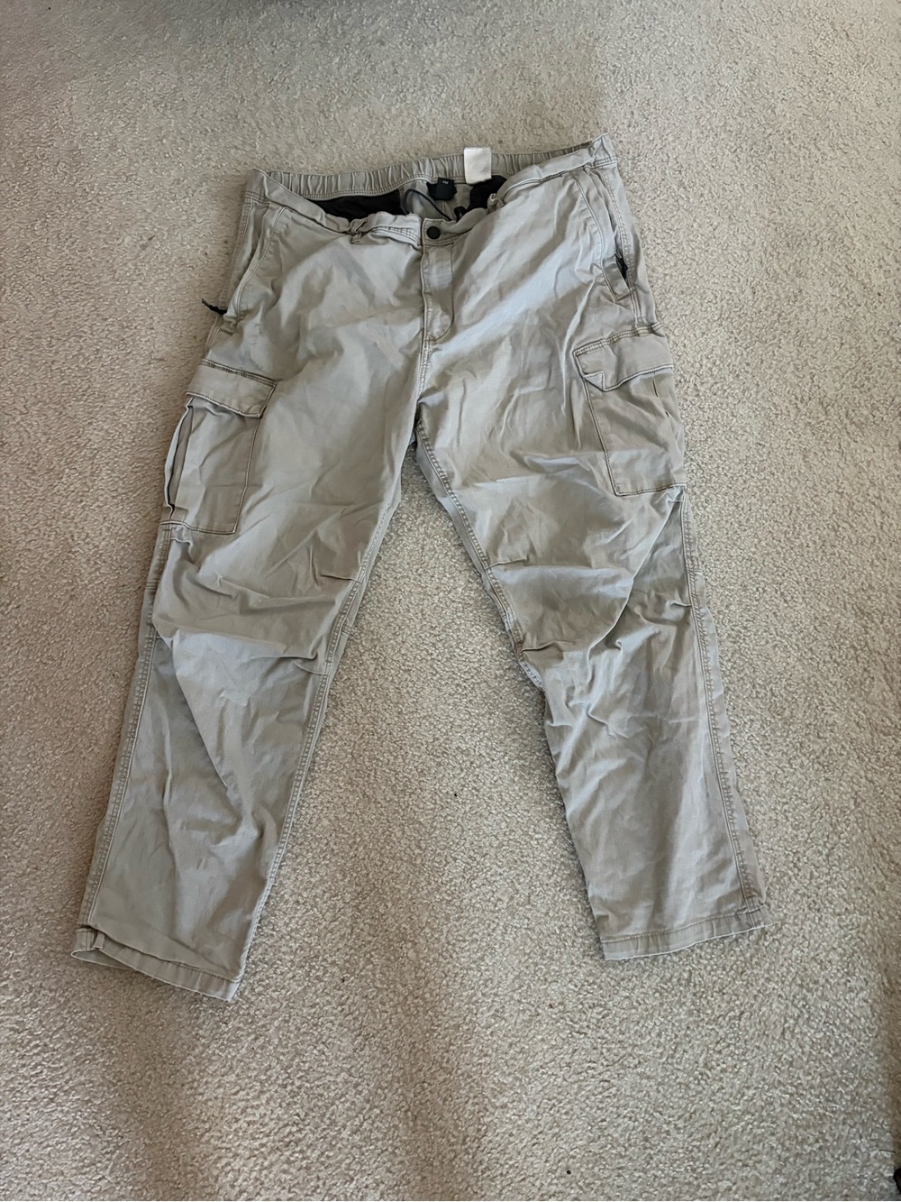 H&M Men's Cargo Pants in Light Gray - Utility Style